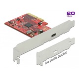 DeLOCK 89035 scheda di interfaccia e adattatore Interno USB 3.2 Gen 2 PCIe, USB 3.2 Gen 2, A basso profilo, PCIe 3.0, 20 Gbit/s, Windows 10, Windows 8.1