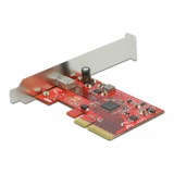 DeLOCK 89035 scheda di interfaccia e adattatore Interno USB 3.2 Gen 2 PCIe, USB 3.2 Gen 2, A basso profilo, PCIe 3.0, 20 Gbit/s, Windows 10, Windows 8.1