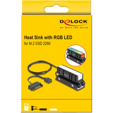 DeLOCK Dissipatore M.2 per SSD 2280, Dissipatore di calore Nero