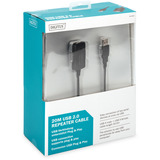 Digitus Cavo di prolunga USB 2.0 attivo, 20 metri Nero