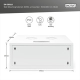 Digitus Custodia da parete SOHO, non montata - 540x400 mm (LxP), IT armadio grigio chiaro