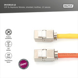Digitus Modulo Keystone CAT 6A schermato senza attrezzi 12 pz., Modulo di Keystone 