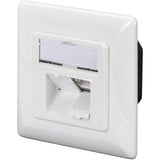 Digitus Presa dati CAT.6A, da parete, schermata, 2x RJ-45 LSA, Scatola di giunzione bianco