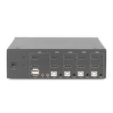 Digitus Switch KVM HDMI 4x 1 Nero