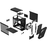 Fractal Design Torrent Nano Micro Tower Nero Nero, Micro Tower, PC, Nero, Micro-ITX, Vetro temperato, Multi