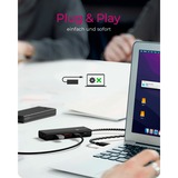 ICY BOX 61079, Hub USB Nero
