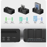 ICY BOX IB-2924MSCL-C31 USB 3.2 Gen 2 (3.1 Gen 1) Type-C Nero, Docking station Nero, HDD, SSD, M.2, SATA, 2.5,3.5,M.2, USB 3.2 Gen 2 (3.1 Gen 1) Type-C, Nero, Alluminio, Plastica