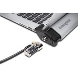 Kensington Locking station 2.0 per laptop senza lucchetto da utilizzare insieme con lucchetti con chiave master, Sicurezza argento/Nero, Alluminio, Argento