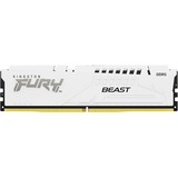 Kingston FURY FURY Beast 32GB 6400MT/s DDR5 CL32 DIMM White EXPO, Memoria bianco, 32 GB, 1 x 32 GB, DDR5, 288-pin DIMM, Bianco