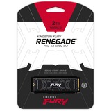 Kingston FURY FURY Renegade M.2 2000 GB PCI Express 4.0 3D TLC NVMe, Disco a stato solido Nero, 2000 GB, M.2, 7300 MB/s