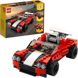 LEGO Creator 3-in-1 Auto sportiva, Giochi di costruzione rosso/Nero, Set da costruzione, 6 anno/i, 134 pz, 205 g