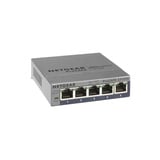 Netgear GS105 Non gestito Gigabit Ethernet (10/100/1000) Blu, Interruttore blu, Non gestito, Gigabit Ethernet (10/100/1000), Full duplex, Vendita al dettaglio