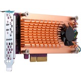 QNAP QM2-2S-220A scheda di interfaccia e adattatore Interno M.2 PCIe, M.2, PCIe 2.0, Oro, M.2 22110/2280