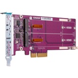 QNAP QM2-2S-220A scheda di interfaccia e adattatore Interno M.2 PCIe, M.2, PCIe 2.0, Oro, M.2 22110/2280