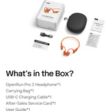 Shokz OpenRun Pro 2 Auricolare Wireless A clip Sport Bluetooth Arancione, Headset arancione , Wireless, Sport, 20 - 20000 Hz, 30,3 g, Auricolare, Arancione