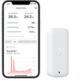 SwitchBot Termometro esterno IP65 interno/esterno bianco, Avvisatore bianco