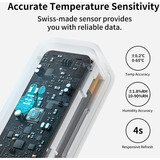 SwitchBot Termometro esterno IP65 interno/esterno bianco, Avvisatore bianco