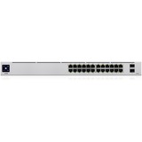 Ubiquiti UniFi USW-24 switch di rete Gestito L2 Gigabit Ethernet (10/100/1000) Argento Gestito, L2, Gigabit Ethernet (10/100/1000), Montaggio rack