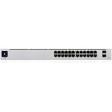 Ubiquiti UniFi USW-24 switch di rete Gestito L2 Gigabit Ethernet (10/100/1000) Argento, Interruttore Gestito, L2, Gigabit Ethernet (10/100/1000), Montaggio rack