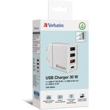 Verbatim 49700 Universale Bianco AC Ricarica rapida Interno, Caricabatterie bianco, Interno, AC, Bianco