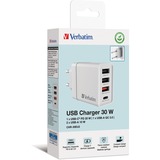 Verbatim 49701 Caricabatterie per dispositivi mobili Universale Bianco AC Ricarica rapida Interno bianco, Interno, AC, Bianco