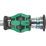 Wera Kraftform Kompakt Stubby Magazin 3 Bit-Satz, Set di bit Nero/Verde