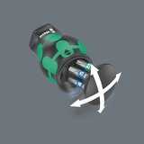 Wera Kraftform Kompakt Stubby Magazin 3 Bit-Satz, Set di bit Nero/Verde