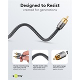 goobay Cavo Y Cinch Plus Nero/Argento