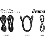 iiyama ProLite T2452MSC-B2, Monitor LED Nero (opaco)