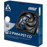 ARCTIC P12 PWM PST CO Case per computer Ventilatore 12 cm Nero Nero, Ventilatore, 12 cm, 1800 Giri/min, 24,5 dB, 56,3 pdc/min, 95,65 m³/h