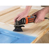 BLACK+DECKER MT300KA Nero, Arancione 300 W 10000 OPM, Strumento multi funzione arancione /Nero, Tagliare, Raschiare, Levigare, Nero, Arancione, 10000 OPM, 22000 OPM, AC, 300 W
