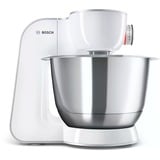 Bosch MUM58257 robot da cucina 1000 W 3,9 L Acciaio inox, Bianco bianco/Argento, 3,9 L, Acciaio inox, Bianco, 1,25 L, Miscelatura, 2,7 kg, Acciaio inox