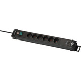 Brennenstuhl Multipresa Premium-Line 6 vie con 2x USB-C PD, 1x USB-A, Ciabatta Nero