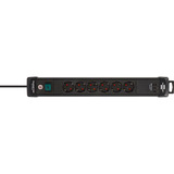 Brennenstuhl Multipresa Premium-Line 6 vie con 2x USB-C PD, 1x USB-A, Ciabatta Nero