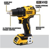 DEWALT DCD708D2T-QW cacciavite elettrico e avvitatore a impulso 1650 Giri/min Nero, Giallo giallo/Nero, Cacciavite elettrico, Impugnatura a pistola, Nero, Giallo, 1650 Giri/min, 450 Giri/min, 26 Nm