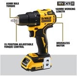 DEWALT DCD708D2T-QW cacciavite elettrico e avvitatore a impulso 1650 Giri/min Nero, Giallo, Trapano avvitatore giallo/Nero, Cacciavite elettrico, Impugnatura a pistola, Nero, Giallo, 1650 Giri/min, 450 Giri/min, 26 Nm