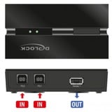 DeLOCK 11491 dati del computer switcher, Commutatore USB Nero, 0,48 Gbit/s, Nero, Plastica, 106 mm, 56 mm, 25 mm