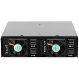 DeLOCK 47235 pannello drive bay 13,3 cm (5.25") Vassoio per unità di memorizzazione Nero, Telaio di montaggio Nero, 13,3 cm (5.25"), Vassoio per unità di memorizzazione, NVMe, 2.5", Nero, Alluminio