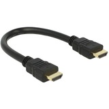 DeLOCK 83352 cavo HDMI 0,25 m HDMI tipo A (Standard) Nero Nero, 0,25 m, HDMI tipo A (Standard), HDMI tipo A (Standard), 4096 x 2160 Pixel, 10,2 Gbit/s, Nero