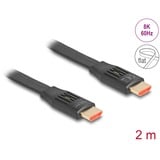 DeLOCK Cavo piatto HDMI ad alta velocità 48 Gps 8K 60Hz Nero