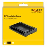 DeLOCK Installation Frame for 2.5″ SATA drive 8,89 cm (3.5") Vassoio per unità di memorizzazione Nero Nero, 8,89 cm (3.5"), Vassoio per unità di memorizzazione, 2.5", Serial ATA III, Nero, Plastica