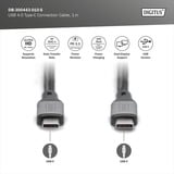 Digitus Cavo USB4 Gen 3x2, connettore USB-C > connettore USB-C, 40 Gbit/s Nero/grigio