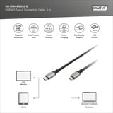 Digitus Cavo USB4 Gen 3x2, connettore USB-C > connettore USB-C, 40 Gbit/s Nero/grigio