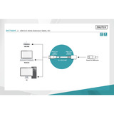 Digitus Cavo di prolunga USB 3.2 Gen 1 attivo, 5 metri Nero