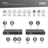 Digitus DS-55526, Estensione HDMI Nero