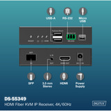 Digitus Ricevitore KVM IP in fibra HDMI, Switch KVM Nero