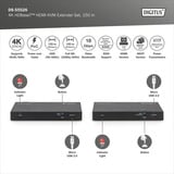 Digitus Set extender KVM HDMI 4K HDBaseT 2.0, Estensione HDMI Nero