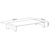 Digitus Supporto per monitor in alluminio, Supporto per pavimento argento, 10 kg, Argento