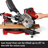 EINHELL TE-SM 36/8 L Li-Solo, 4300882, Sega mitra/Troncatrice rosso