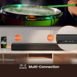 Hisense HS1000 Nero 2.0 canali 120 W, Soundbar Nero, 2.0 canali, 120 W, DTS Virtual:X, Audio Dolby, Dolby Digital Plus, Nero, Cablato, 100-240 V